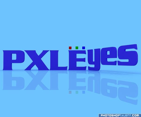 Creation of PXL logo 3DS max : Final Result